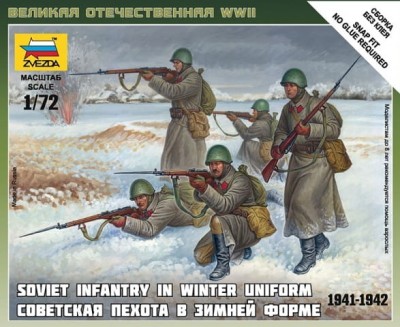 Zvezda 6197 1:72 Soviet Infantry in winter uniform 1941-1942