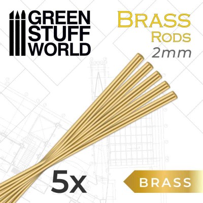 GSW 9333 Pinning BRASS Rods 2mm (op. 5szt) (pręty mosiężne)