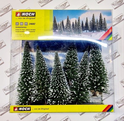 NOCH 24682 Zestaw Drzewek Śnieżne Jodły [SET 6pcs] (14cm-18cm) 