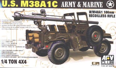 AFV CLUB 35S19 1:35 USA/USMC 1/4T 4X4 W/M40 106MM