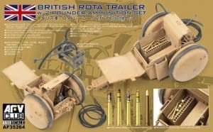 AFV CLUB 35264 1:35 British ROTA Trailer with 2 Pounder Ammunition Set