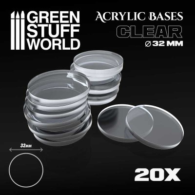GSW 9293 Acrylic Bases - Round 32mm CLEAR (podstawka)