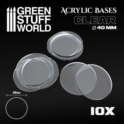 GSW 9294 Acrylic Bases - Round 40mm CLEAR (podstawka)
