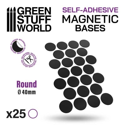 GSW 10864 Magnetic Sheet - Round 40mm SELF-ADHESIVE (arkusz magnetyczny)