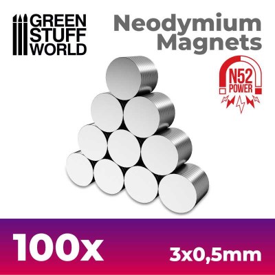 GSW 9262 Neodymium Magnets 3x0,5mm - 100 units (N52)