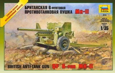 Zvezda 3518 1:35 British Anti-Tank Gun QF 6-PDR MK-II