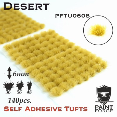 PAINT FORGE PFTU0608 Tuft 6mm Desert (op. 140pcs) (Kępki trawy)