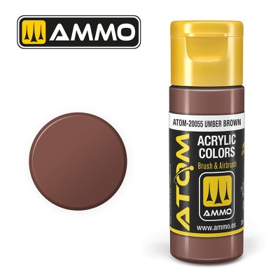 AMMO 20055 ATOM COLOR Umber Brown 20ml (FS30111-BS435)