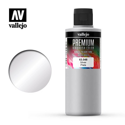 VALLEJO PREMIUM COLOR 63048 SILVER 200ml (DUŻY)