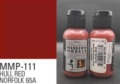 MISSION MODELS MMP-111 Hull Red Anti Fouling Norfolk 65A 30ml