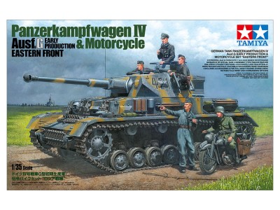 TAMIYA 25209 1:35 German Pz.Kpfw.IV Ausf.G - Early Prod. & Motorcycle Set 'Eastern Front'