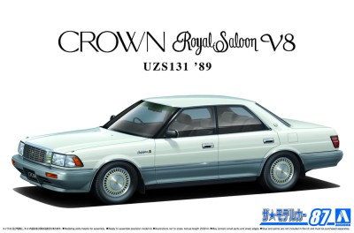 AOSHIMA 06171 1:24 Toyota UZS131 Crown RoyalSaloon V8 G '89