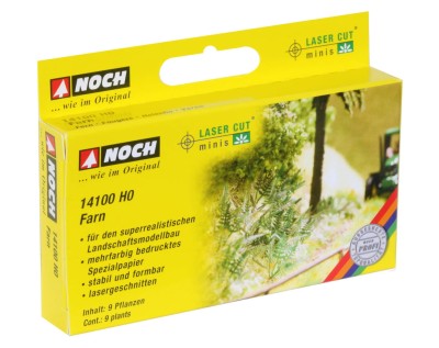 NOCH 14100 1:87 H0 LASER CUT Minis - Fern 9 plants (SET 9szt paproci)