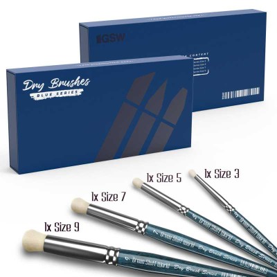 GSW 11241 ZESTAW pędzli Premium Dry Brush Set - BLUE Series