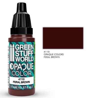 GSW 4110 Acrylic Color OPAQUE - Feral Brown 17ml (highly pigmented)