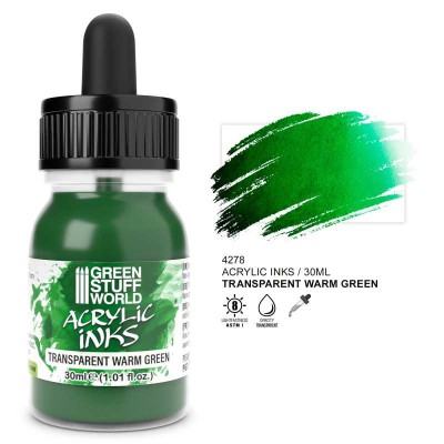 GSW 4278 Acrylic Ink - TRANSPARENT Warm Green 30ml