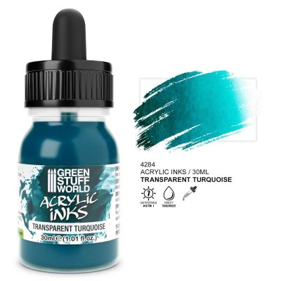 GSW 4284 Acrylic Ink - TRANSPARENT Turquoise 30ml