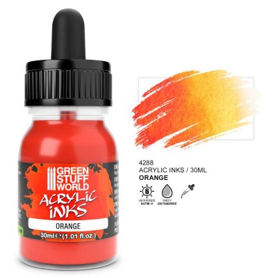 GSW 4288 Acrylic Ink - OPAQUE Orange 30ml