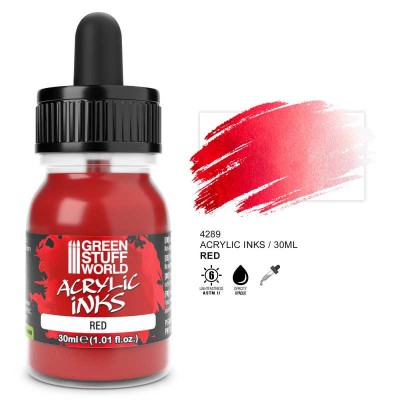GSW 4289 Acrylic Ink - OPAQUE Red 30ml