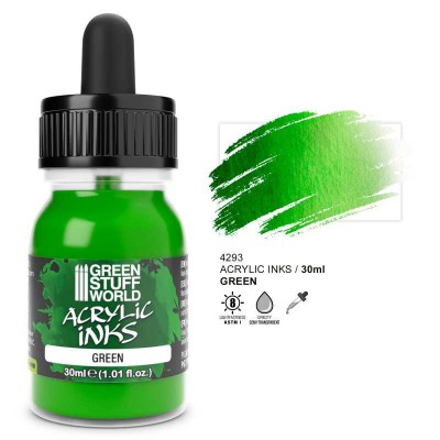 GSW 4293 Acrylic Ink - OPAQUE Green 30ml