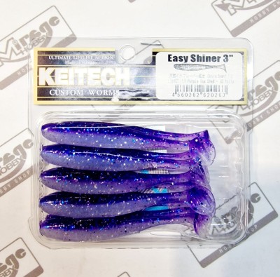KEITECH EASY SHINER 3" (7,5cm) LT#45 Purple Ice Shad opak.- 10szt.