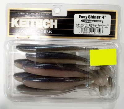 KEITECH EASY SHINER 4" (10cm) #420 Pro Blue/Red Pearl opak.- 7szt.