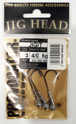 GŁÓWKA JIGOWA PROVOCATOR hak nr 4/0 waga 5g opak. 3szt