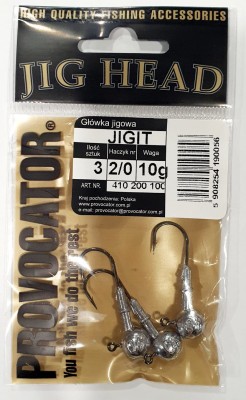 GŁÓWKA JIGOWA PROVOCATOR hak nr 2/0 waga 10g opak. 3szt