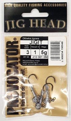 GŁÓWKA JIGOWA PROVOCATOR hak nr 1 waga 5g opak. 3szt