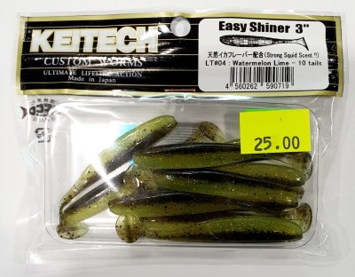 KEITECH EASY SHINER 3" (7,5cm) LT#04 WATERMELON LIME opak.- 10szt.