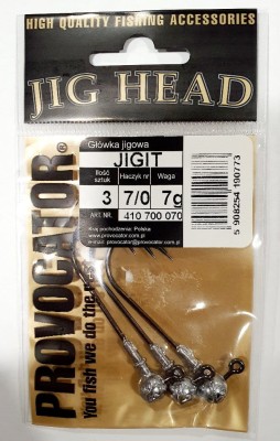 GŁÓWKA JIGOWA PROVOCATOR hak nr 7/0 waga 7g opak. 3szt