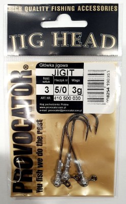 GŁÓWKA JIGOWA PROVOCATOR hak nr 5/0 waga 3g opak. 3szt