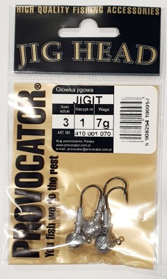 GŁÓWKA JIGOWA PROVOCATOR hak nr 1 waga 7g opak. 3szt