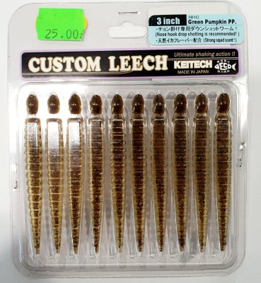 KEITECH CUSTOM LEECH 3" (ok. 7,5cm) #101C Green Pumpkin PP - opak.10 szt